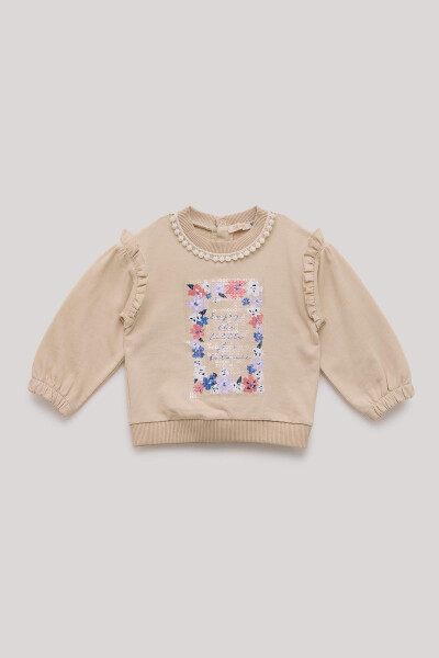 BG Store Kız Bebek Somon Sweatshirt - 1