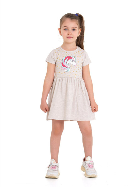 Bicycle Collar Printed Baby Girl Dress - 8