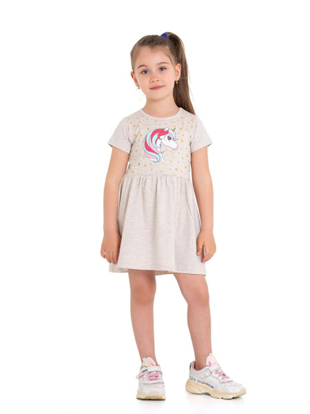 Bicycle Collar Printed Baby Girl Dress - 2