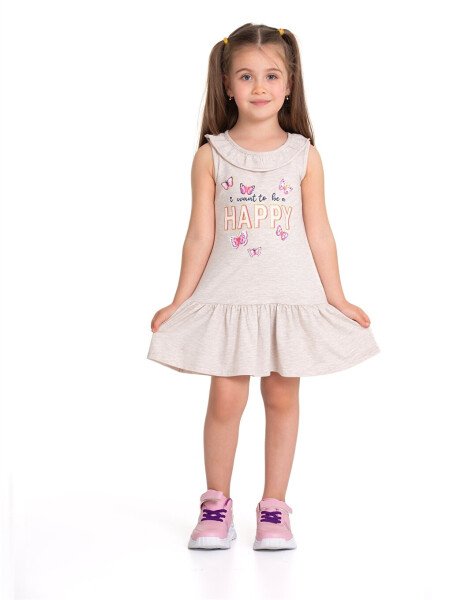 Bicycle Collar Printed Baby Girl Dress - 4