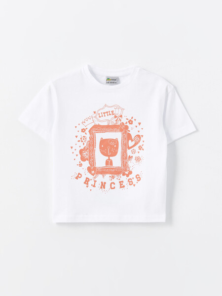 Bicycle Collar Printed Baby Girl T-Shirt - 3