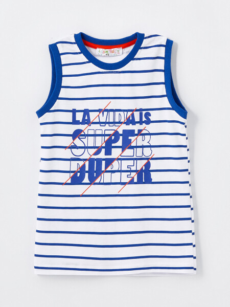 Bicycle Collar Printed Boys' Tank Top - 1