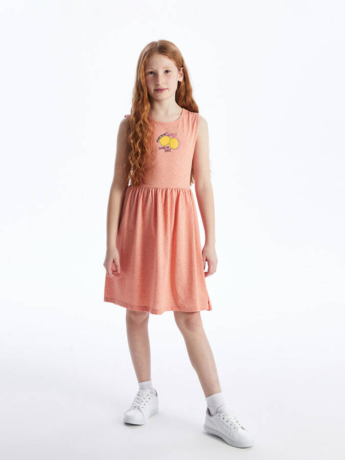 Bicycle Collar Printed Girls Dress - 7