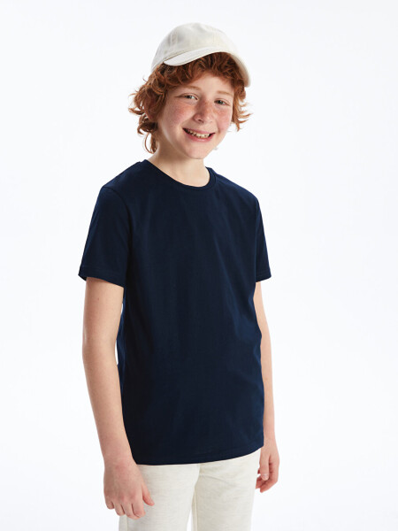 Bicycle Neck Basic Short Sleeve Boys T-Shirt - 7