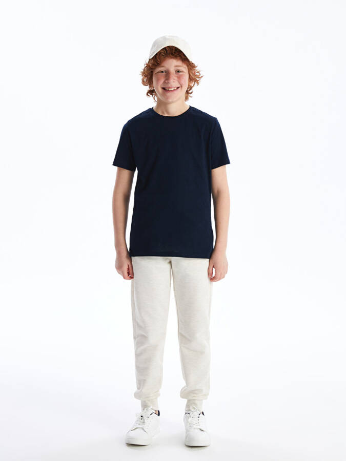 Bicycle Neck Basic Short Sleeve Boys T-Shirt - 3