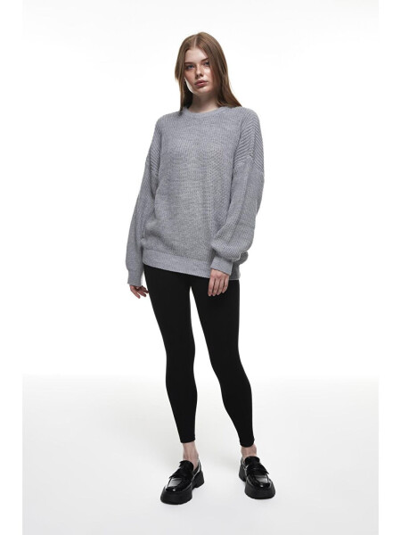 Bicycle Neck Knit Sweater Grey - 7