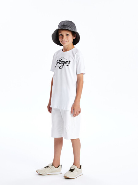 Bicycle Neck Printed Short-Sleeved Boys T-Shirt - 2