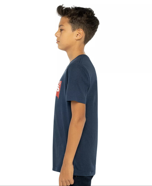 Big Boys Batwing Logo Crewneck Jersey T-shirt Dress Blues - 3