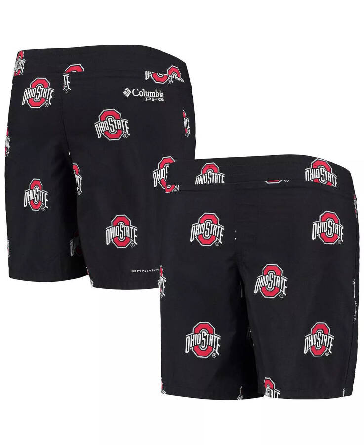 Big Boys Black Ohio State Buckeyes Backcast Printed Omni-Shade Shorts Black - 5