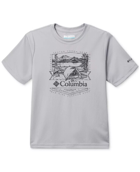 Big Boys Fork Stream Graphic Short-Sleeve T-Shirt Columbia Grey - 1