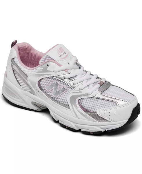 Big Girl's 530 Casual Sneakers from Finish Line White/Pink - 1