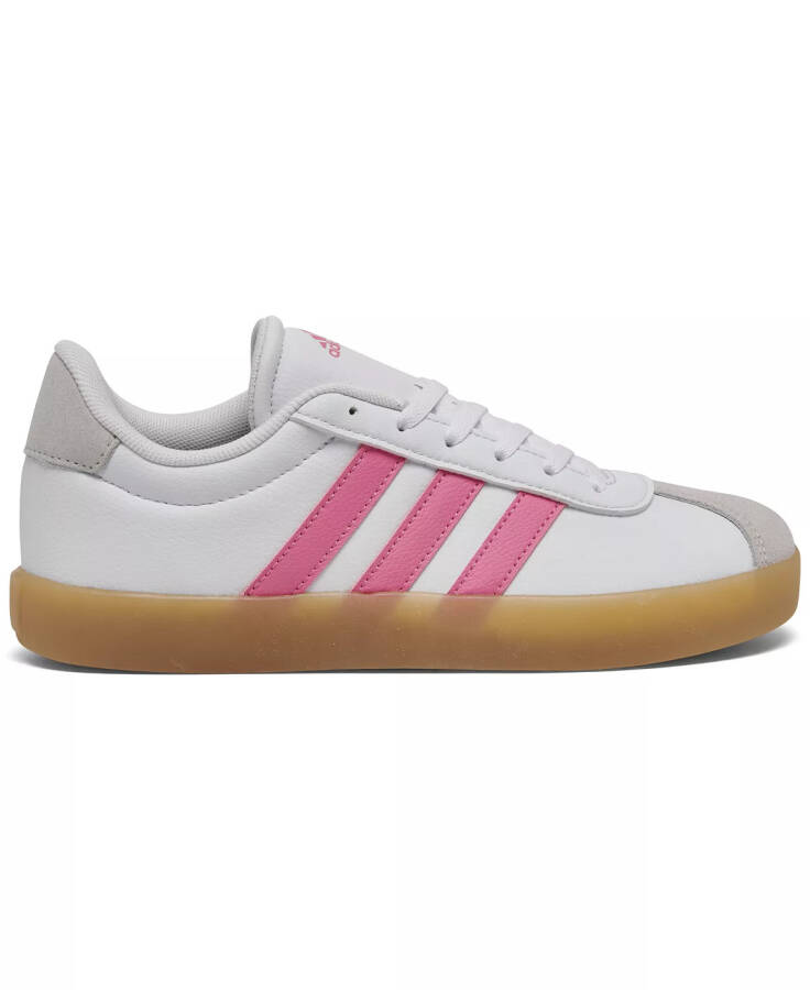 Big Girls VL Court 3.0 Casual Sneakers from Finish Line in White/Pink. - 2