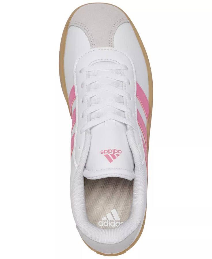 Big Girls VL Court 3.0 Casual Sneakers from Finish Line in White/Pink. - 6