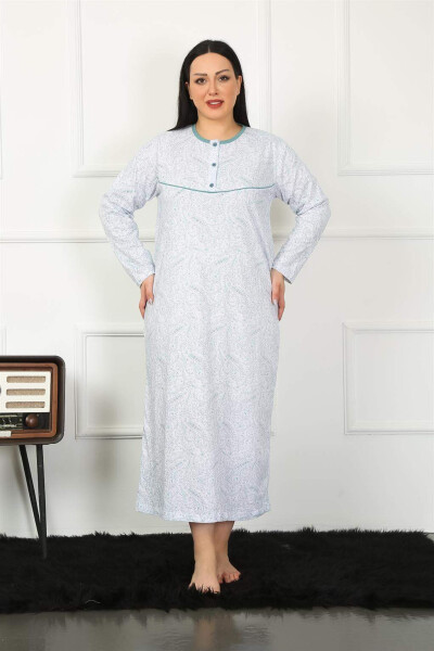 Big Long Sleeve Oil Mother Nightgown 1359 - 5