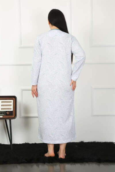 Big Long Sleeve Oil Mother Nightgown 1359 - 6