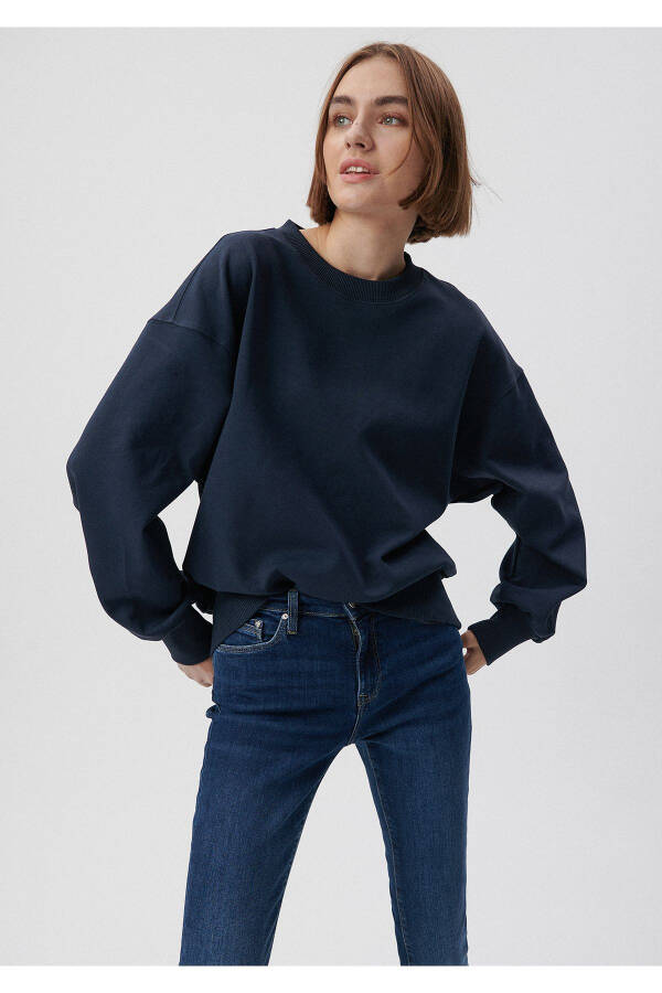 Bike Neck Navy Sweatshirt 1S10004-82318 - 16