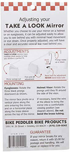 Bike Peddler Take A Look Cycling Eyeglass Mirror (Improved Version Original) - 3