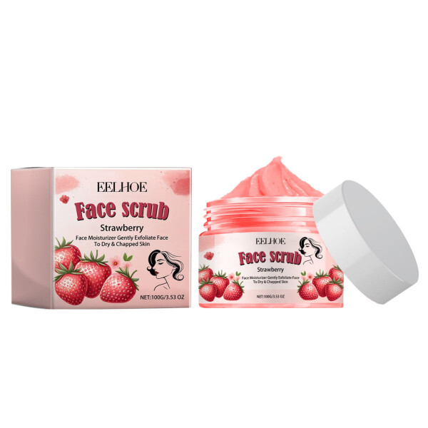 BINGTAOHU Scrubs for Women Face Scrub Facial Scrub Facial Exfoliating Scrub Brightening and Exfoliating Irritation-Free Skin Care Strawberry - 1