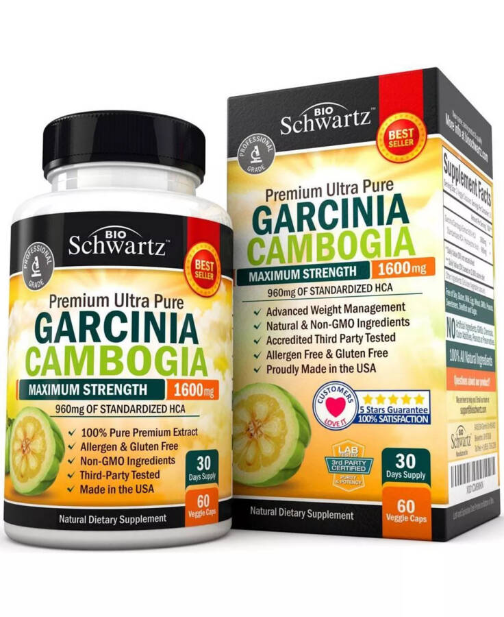 Bio Schwartz Garcinia Cambogia 1600mg 60 Capsules No Color - 1