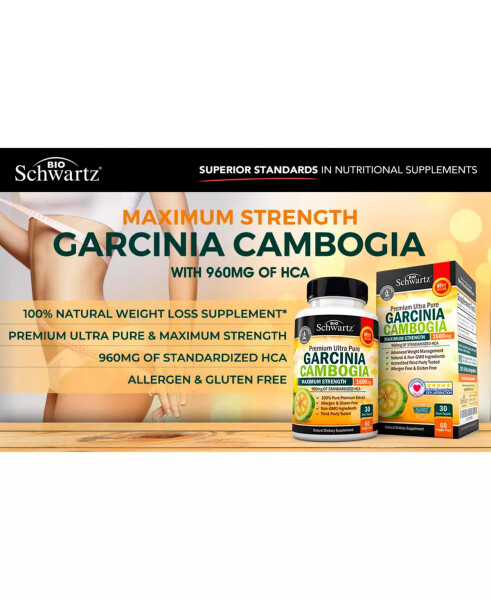 Bio Schwartz Garcinia Cambogia 1600mg 60 Capsules No Color - 4