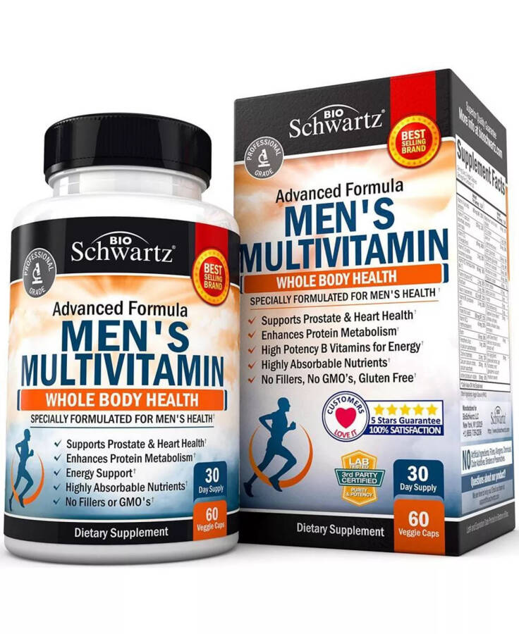 Bio Schwartz Men's Multivitamin 60 Capsules No Color - 1