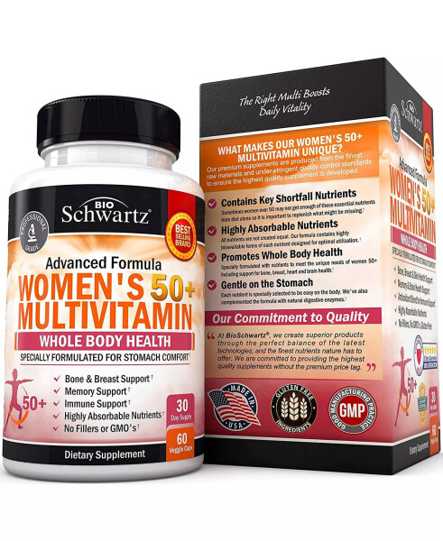 Bio Schwartz Women's 50+ Multivitamin 60 Capsules No Color - 2