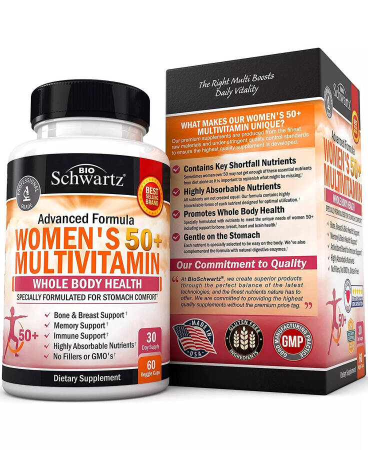 Bio Schwartz Women's 50+ Multivitamin 60 Capsules No Color - 2