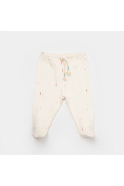 Biorganic Save The Seahorse Slipper Pants 57914 Beige-mint - 2