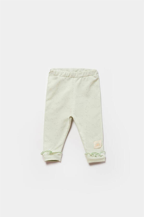 Biorganic Tiny Birds Slipperless Trousers 57876 Ecru Green - 4