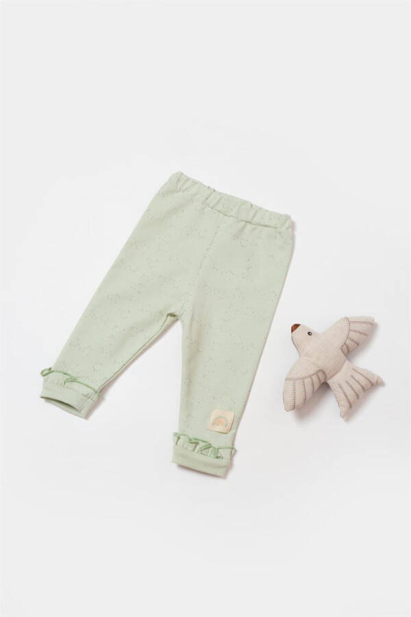 Biorganic Tiny Birds Slipperless Trousers 57876 Ecru Green - 5