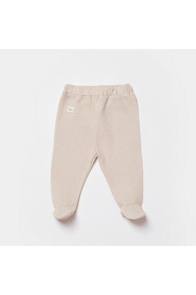 Biorganic Waffle Smile Slipper Pants 57899 Beige - 5