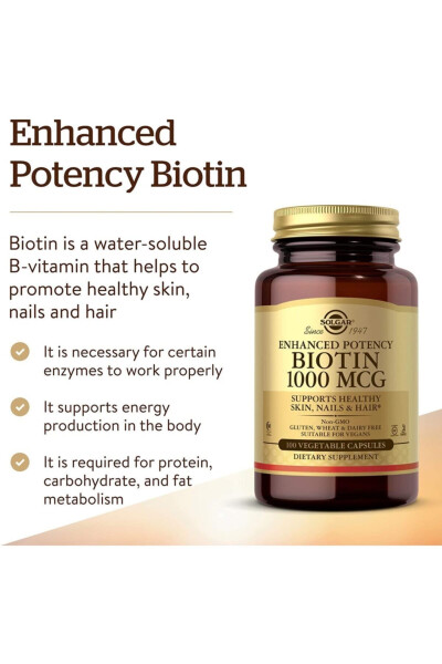 Biotin 1000 Mcg 100 Vegetarian Capsules - 3