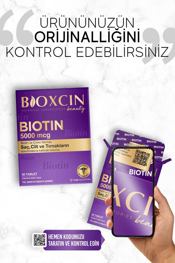 Biotin 5.000 Mcg 30 Tablet - Biotin + Çinko 15 Mg Saç Ve Tırnak Vitamini 2'li Avantaj Paket - 18