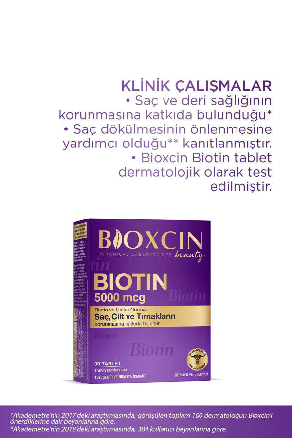 Biotin 5.000 Mcg 30 Tablet - Biotin + Çinko 15 Mg Saç Ve Tırnak Vitamini 2'li Avantaj Paket - 19