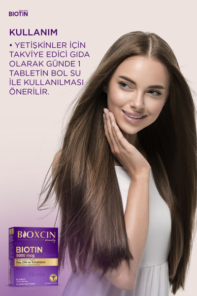 Biotin 5.000 Mcg 30 Tablet - Biotin + Çinko 15 Mg Saç Ve Tırnak Vitamini 2'li Avantaj Paket - 22