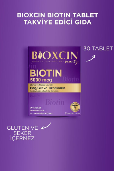 Biotin 5.000 Mcg 30 Tablet - Biotin + Çinko 15 Mg Saç Ve Tırnak Vitamini 2'li Avantaj Paket - 23