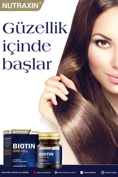 Biotin 5000 Mcg 30 Tablets - 9