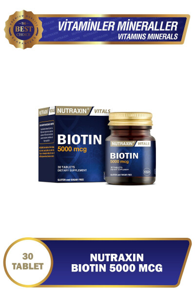 Biotin 5000 Mcg 30 Tablets - 1