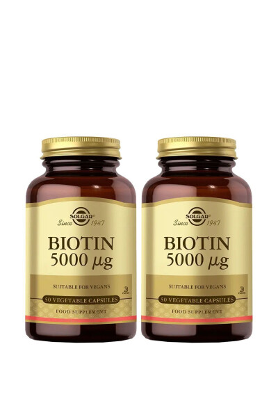 Biotin 5000 mcg 50 Vegetarian Capsules 2 Pack - 3