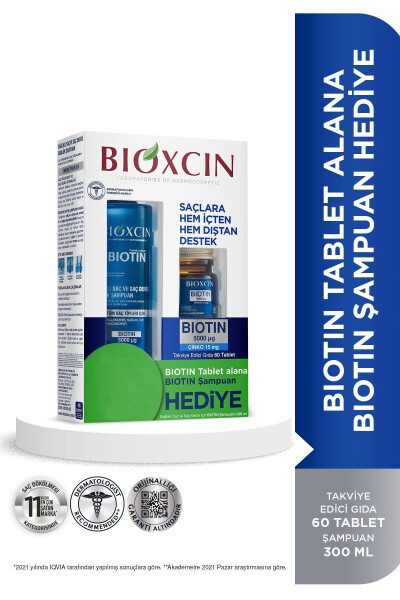 Biotin 5.000 Mcg 60 Tablet Alana Biotin Şampuan 300 ml - Daha Güçlü Saçlar - 12