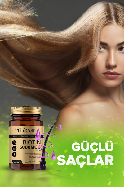 Biotin 5000 Mcg - Hair and Nail Vitamin Supplement - 9