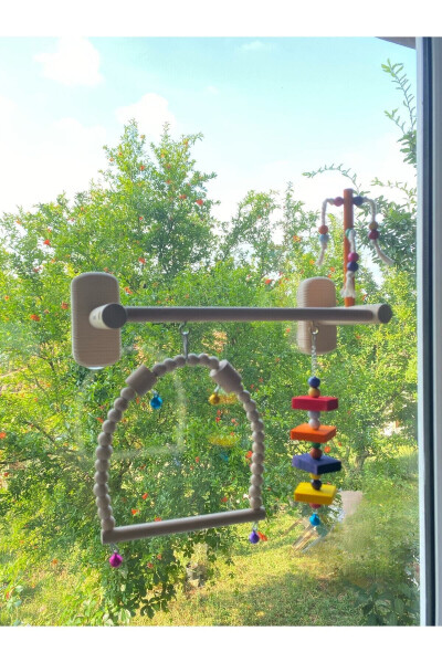 Bird Play Tunnel with 4 Suction Cups for Window - 1