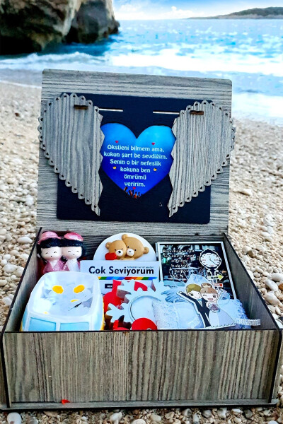 Birthday Anniversary Surprise in a Designed Wooden Box for Girlfriend, Wife, Lover - 1