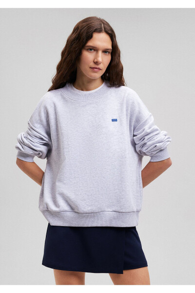 Bisiklet Yaka Basic Gri Sweatshirt 1S10087-80196 - 16