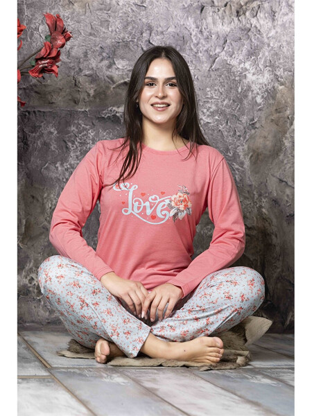 Bisiklet Yaka Kadın Pijama Takım - 3