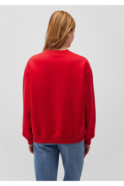 Bisiklet Yaka Kırmızı Basic Sweatshirt 1610198-80791 - 11