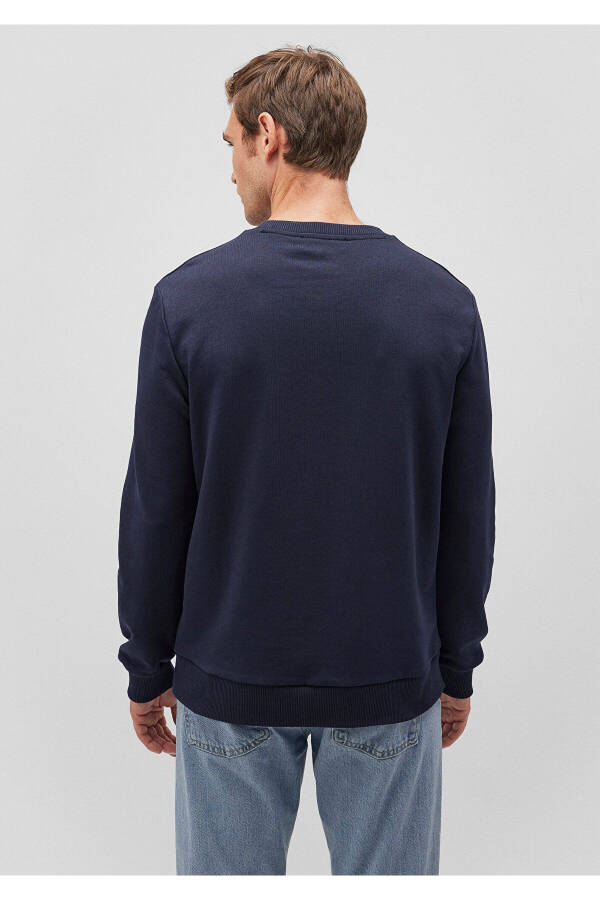 Bisiklet Yaka Lacivert Basic Sweatshirt 065751-29743 - 22