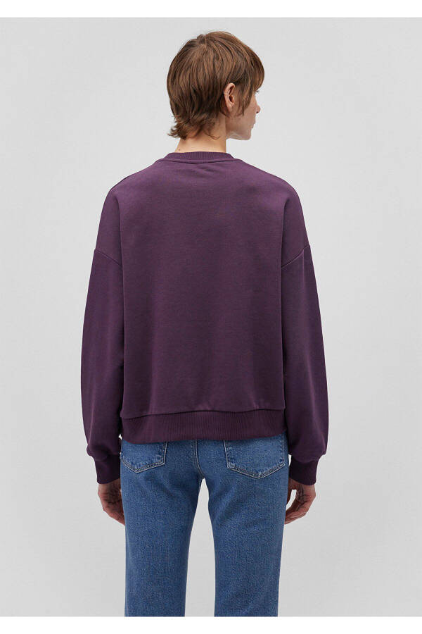 Bisiklet Yaka Mor Basic Sweatshirt 1611770-70635 - 16