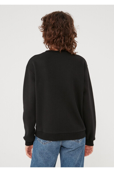 Bisiklet Yaka Siyah Sweatshirt 8816126-900 - 4