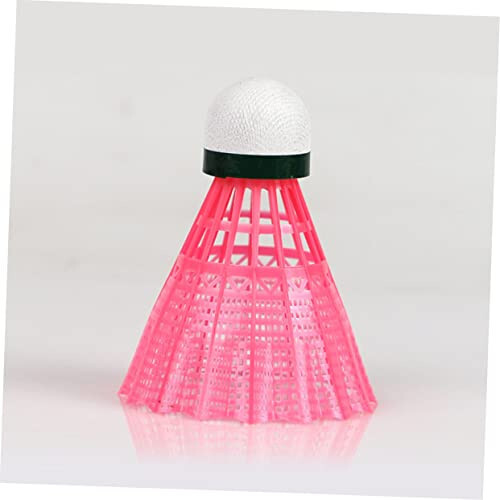 BIUDECO 6'lı Pembe Badminton Topu, Badminton İç Mekan Topu, Mantar Badminton Antrenman Topu, Badminton Ağı Havalı Badminton Topu, Naylon Badminton Çocuk Dayanıklı Seti - 2